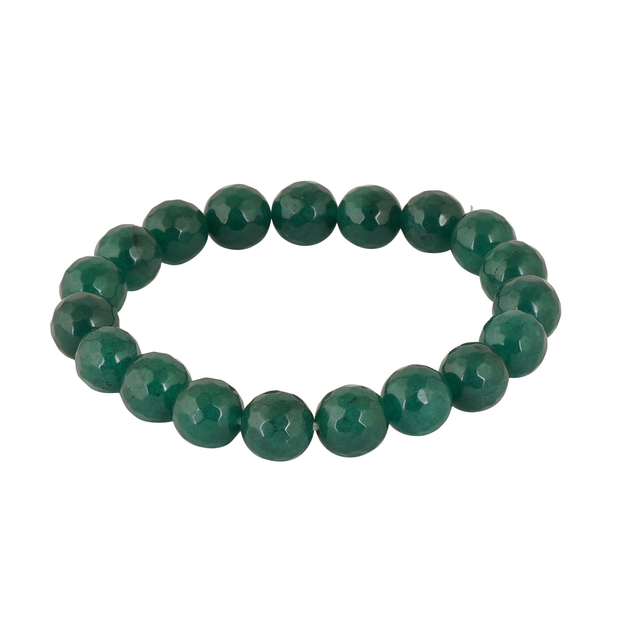 Green Aventurine Diamond Cut Bracelet