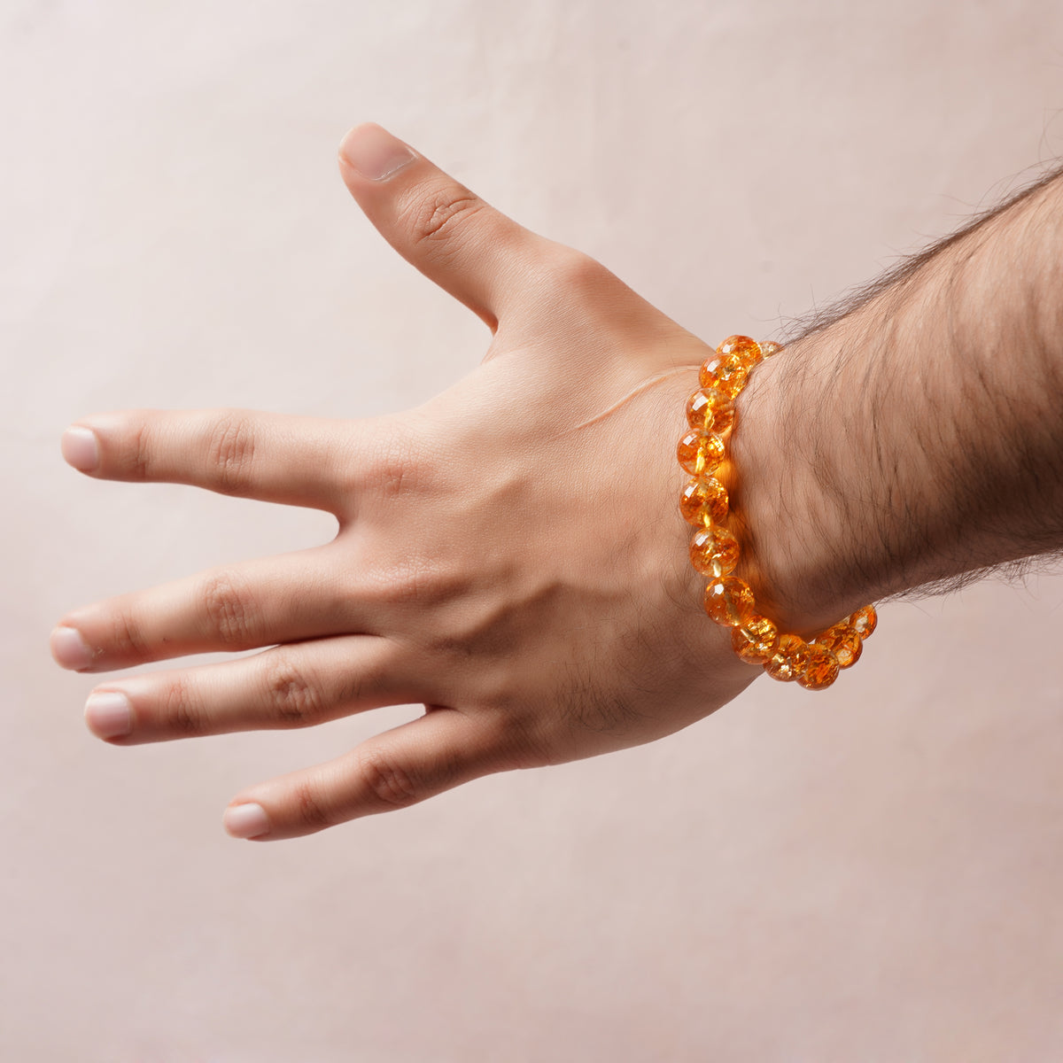 Citrine Diamond Cut Bracelet
