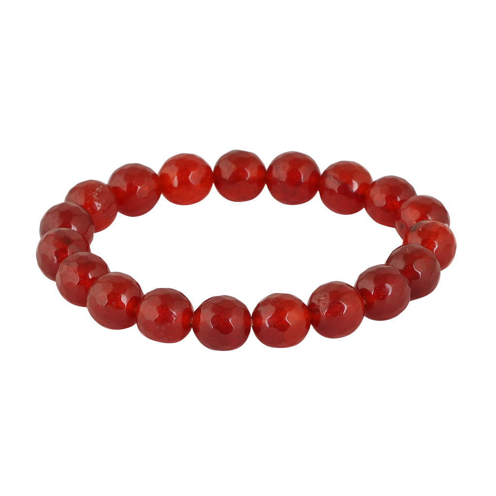 Red Jasper Diamond Cut Bracelet