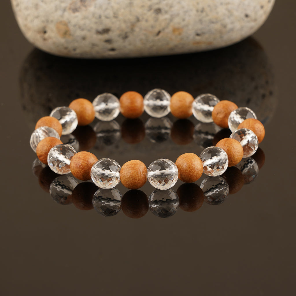 Wood Crystal Bracelet