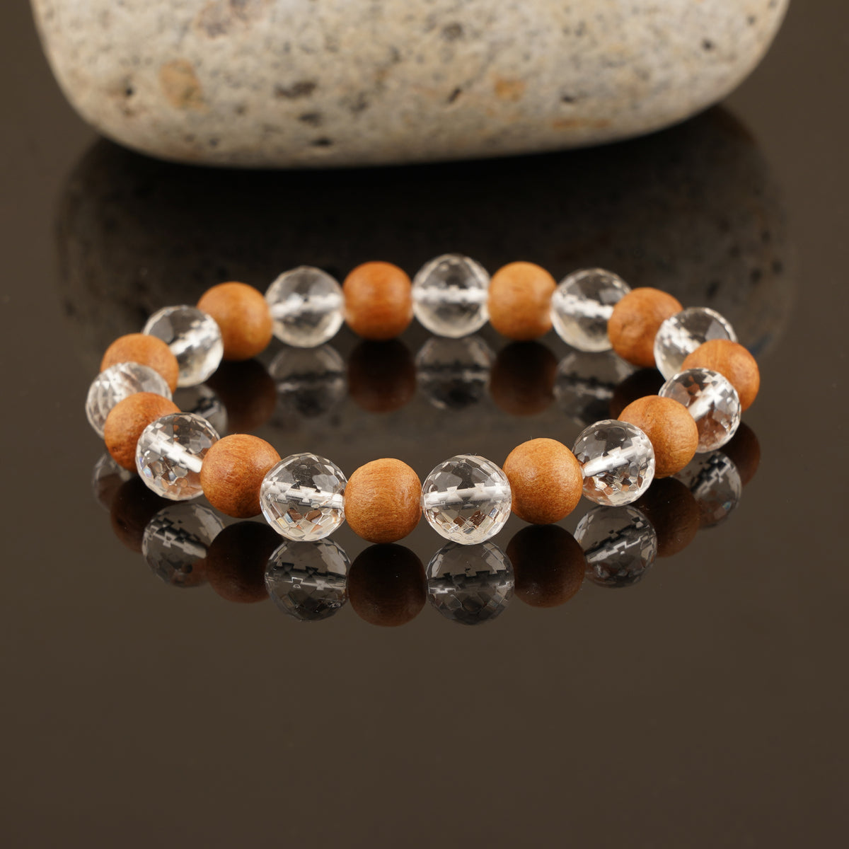 Wood Crystal Bracelet