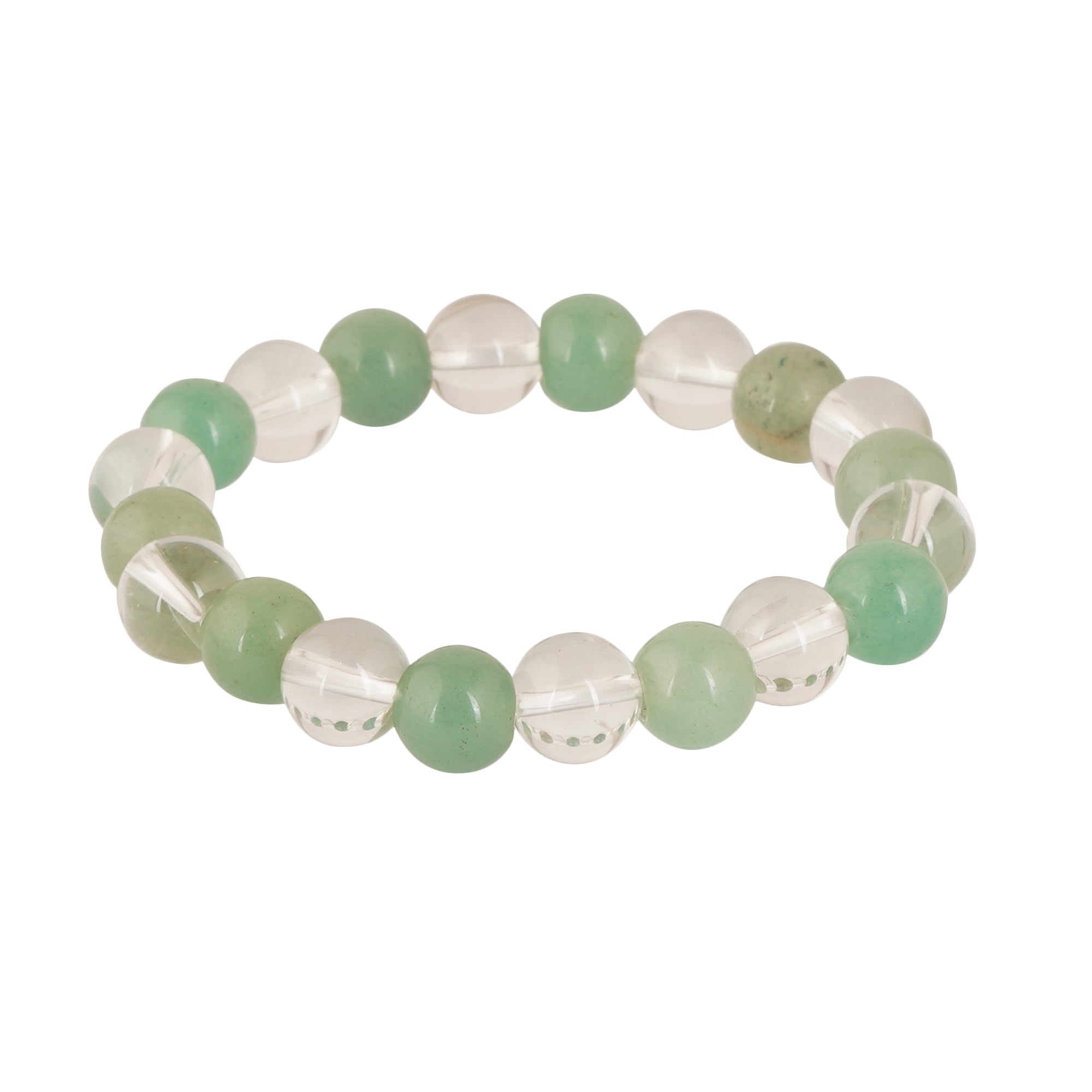 Clear Quartz Green Aventurine (Light) Bracelet