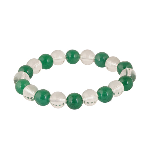 Clear quartz green Aventurine (Dark) Bracelet