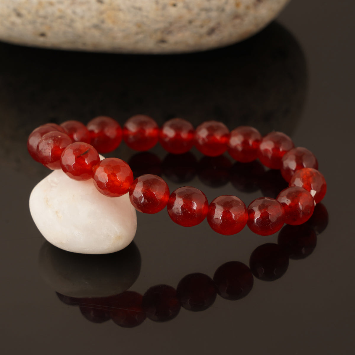 Red Jasper Diamond Cut Bracelet