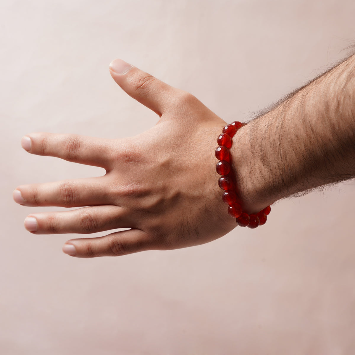 Red Jasper Diamond Cut Bracelet